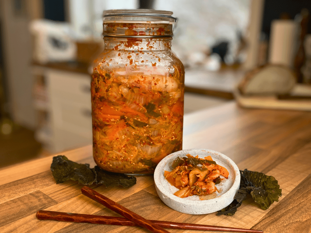 Kimchi with sugar kelp