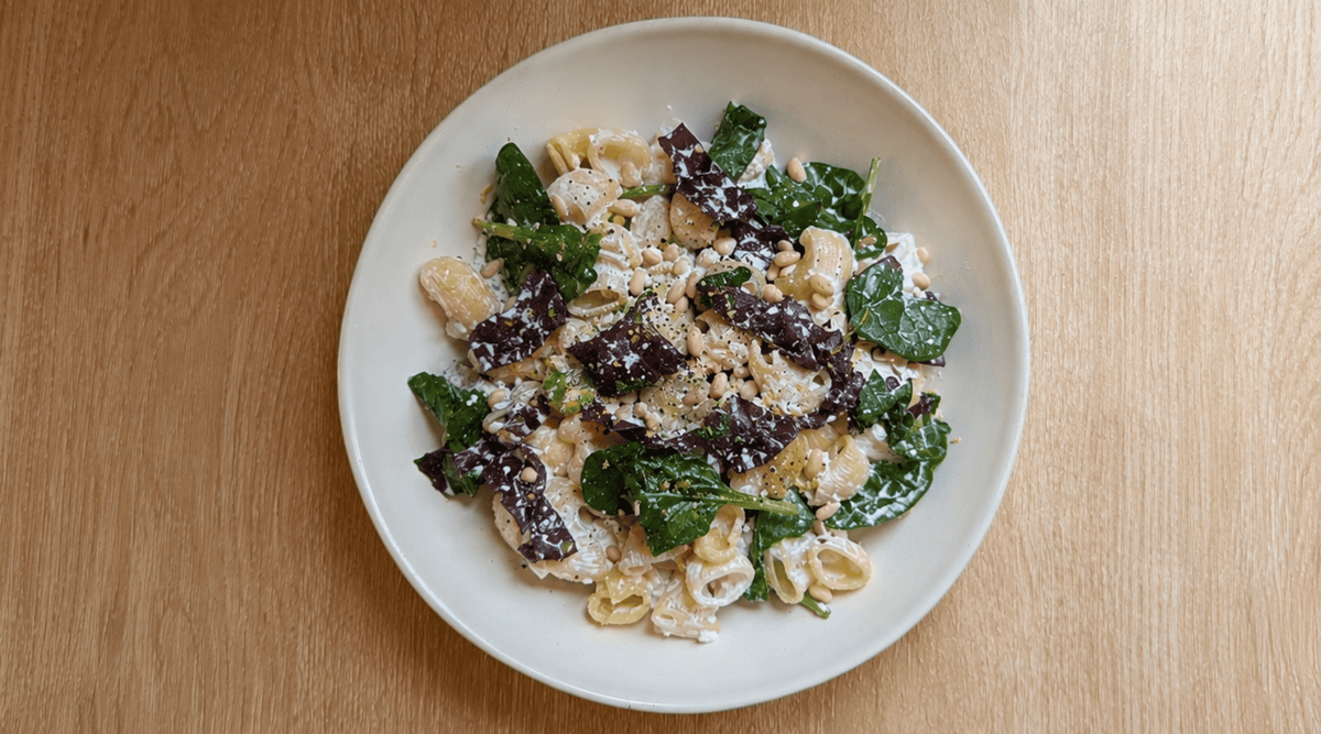 Cottage Cheese Pasta with Dulse & Lemon - Lofoten Seaweed
