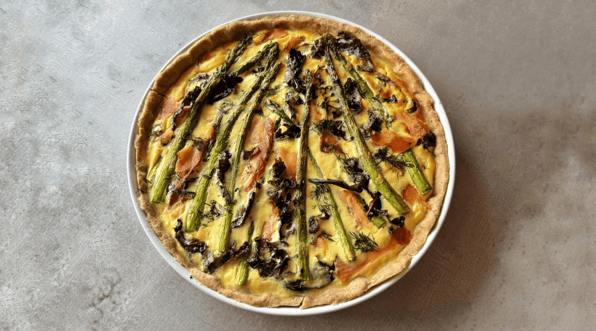 Dulse, Salmon & Asparagus Quiche - Lofoten Seaweed