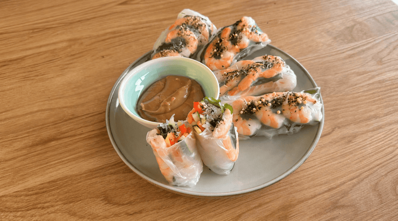 Summer Rolls with Wakame & Prawns - Lofoten Seaweed